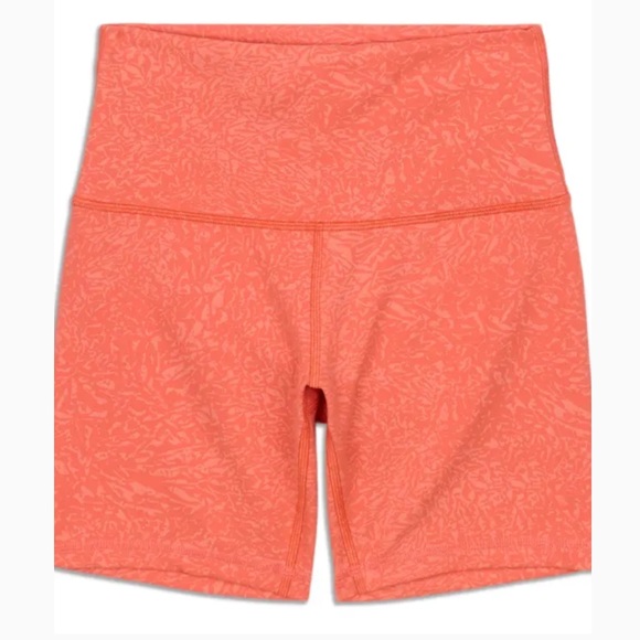 lululemon athletica Pants - Lululemon Wunder Train High Rise Short 8" in Crunch Warm Coral. Size 4